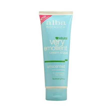 Alba Botanica 694026 Alba Botanica Very Emollient Natural Moisturizing Cream Shave Unscented - 8 fl oz