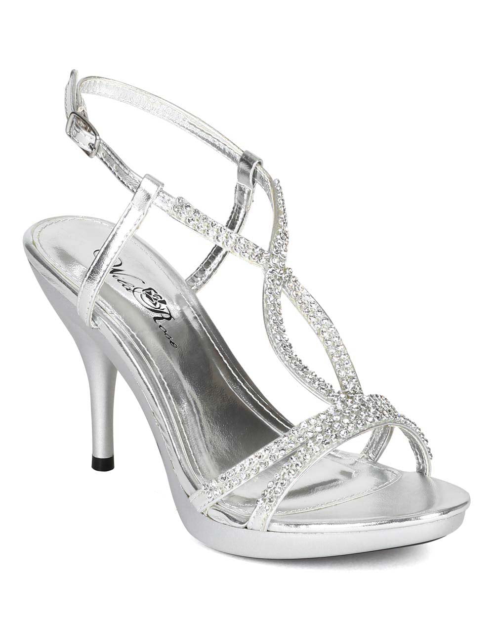 wild rose silver heels