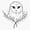 1pcs, variant on Clam owl Sticker