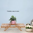 thumbnail image 1 of Fdit Wooden Standing Foldable 2-layered Potted Plant Flower Shelf Storage Rack Garden,Multi-layer folding flower stand, 1 of 8