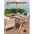 thumbnail image 5 of Outdoor Tablecloths with Umbrella Hole & Zipper, Texas Star Vintage Tablecloth Rectangle 60x84 Inch, Brown Checkered Berry Farmhouse Waterproof Table Cloth, Patio/Pool/Picnic Table Covers, 5 of 8