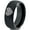 Black Dome Tungsten, variant on Tungsten Puzzle Heart Band Ring 8mm Men Women Comfort Fit Blue Dome Brushed Gray Polished