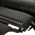 thumbnail image 2 of Noble House Holasek Upholstered Pushback Recliner with Nailhead Trim, Midnight Black and Espresso, 2 of 2