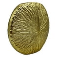 thumbnail image 2 of Bergamo Art 11" Tall Decorative Handmade Aluminum Round Flower Vase in Gold, 2 of 5