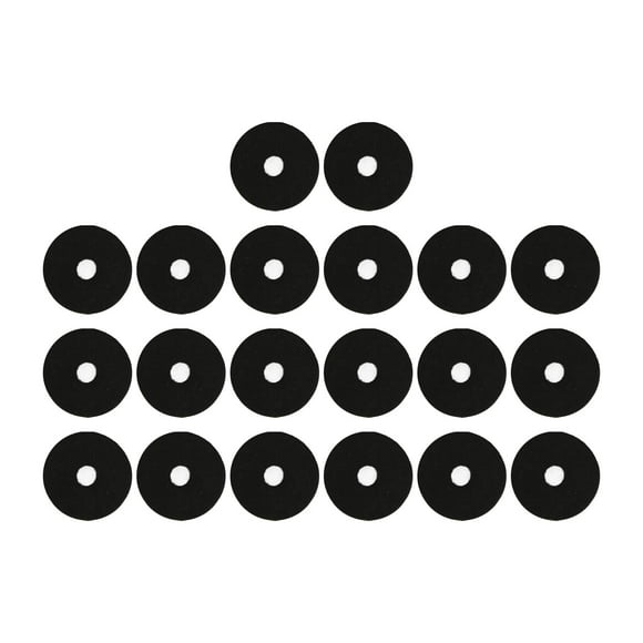 20 almohadillas de fieltro para platillos, repuestos para soporte de batería, accesorios antideslizantes de 4 cm, color negro