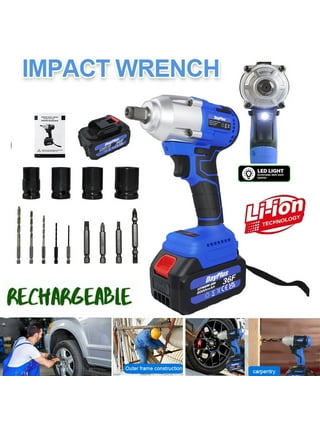 AOTE-PITT 20V 370 Ft-lbs Brushless Impact Wrench Kit, 1/2 Inch Cordless  Electric Impact Gun, High Torque 3,400 IPM Impact Driver with 6 P