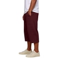 thumbnail image 3 of Fabrcox Capri Pants Men Elastic Waist Wide Leg Men's Sweatpants Baggy Lightweight Summer Athletic Sports Trousers for Men with Pockets Red XXXL, 3 of 7