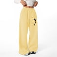 thumbnail image 2 of EnJoCho Girls Bowknot Baggy Sweatpants Cute Straight Leg Athletic Pants With Pockets Clothes Teen Girls 4-13 Years Casual Streetwear Joggers Sweats Loung𝖾wear, 2 of 7