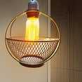 thumbnail image 1 of Lámpara colgante de hierro, pantalla Retro ahuecada, accesorios de iluminación, cubierta de luz colgante para sala de estar, restaurantes, decoración Yinane Pantalla tejida, 1 of 8