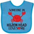 thumbnail image 3 of Inktastic Someone in Hilton Head Loves Me Boys or Girls Baby Bib, 3 of 4
