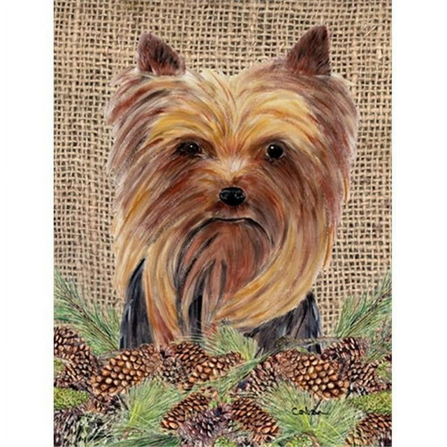 Carolines Treasures SC9046CHF Toile Drapeau Yorkie - Taille Maison