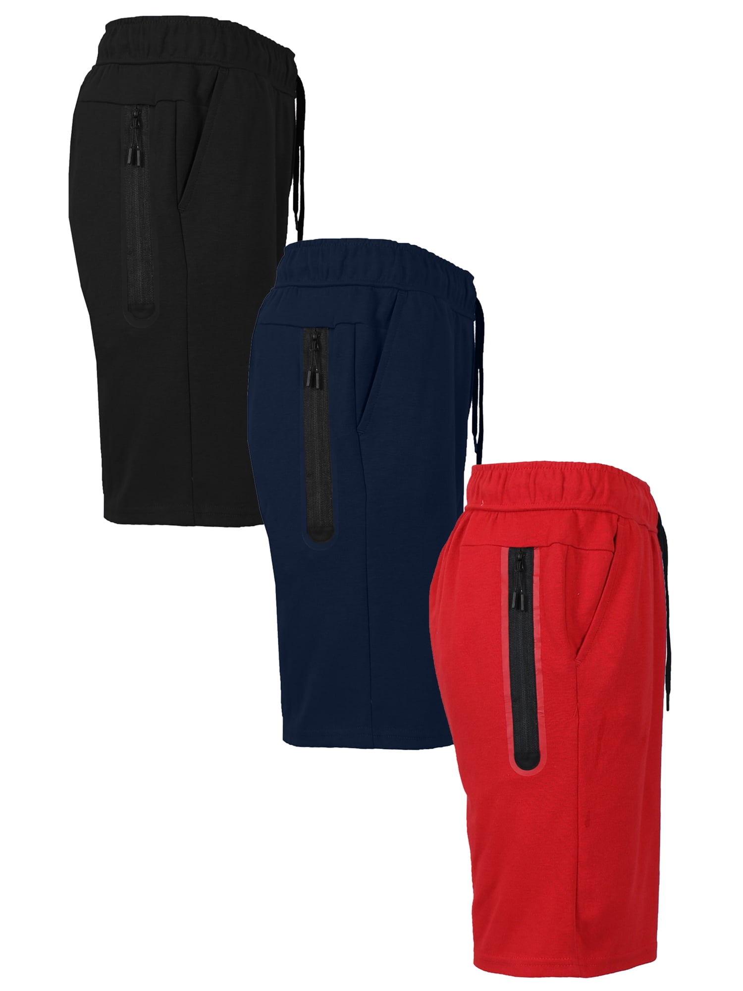 Men's 3Pack Tech Fleece Performance Active Jogger Shorts