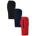 thumbnail image 2 of Men's 3-Pack Tech Fleece Performance Active Jogger Shorts, 2 of 3