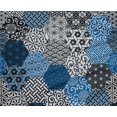 thumbnail image 5 of oneOone Polyester Lycra Blue Fabric Geometric Diy Clothing Quilting Fabric Print Fabric By Yard 56 Inch Wide, 5 of 6