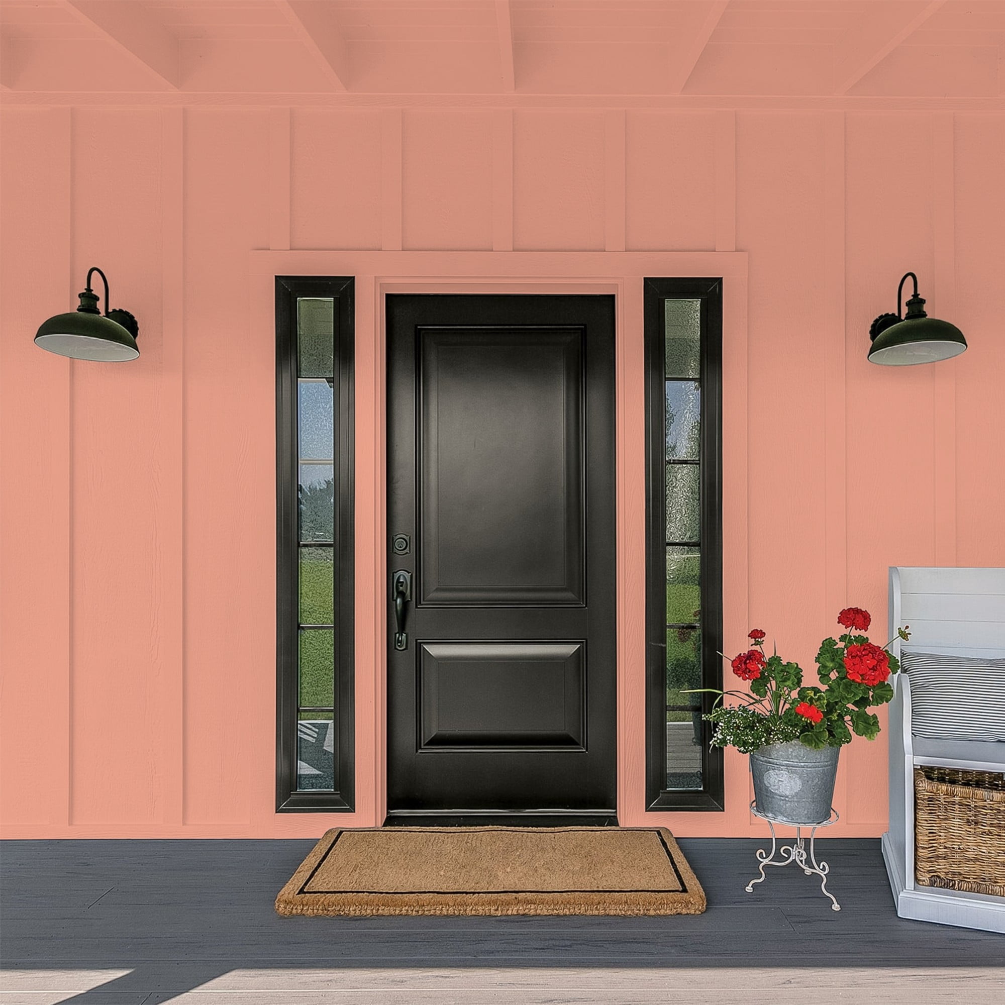 Glidden Fundamentals Orange Essential / Orange, Flat Exterior Paint, 5 Gallon
