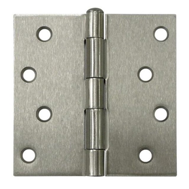 4 x 4 in. Square Hinge, Satin Nickel - Steel - Pack of 2
