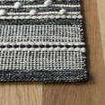 thumbnail image 3 of SAFAVIEH Striped Kilim Xavior Striped Area Rug, Black/Ivory, 3' x 3' Square, 3 of 10