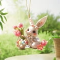 thumbnail image 4 of Diconna Car Rear View Mirror Pendant Cartoon Bunny Pattern Hanging Pendant Car Decorations Easter Ornaments, 4 of 8