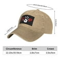 thumbnail image 5 of DouZhe Adjustable Washed Cotton Baseball Cap - Stop Gesture Prints Vintage Dad Hat Unisex Sports Caps (Yellow), 5 of 7