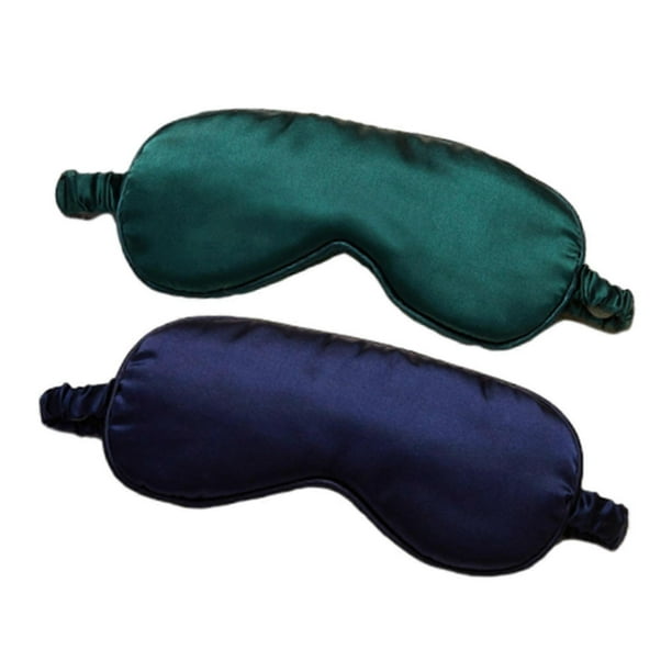 2pcs Silk Sleep Mask Blindfold Sleeping Eye Mask Cover Smooth Soft Blackout Eye Mask for Sleep Home Travel