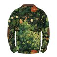 thumbnail image 5 of Men's St Patrick's Day Half Zip Sweatshirt Long Sleeve Clover Graphic Pullover, 5 of 5