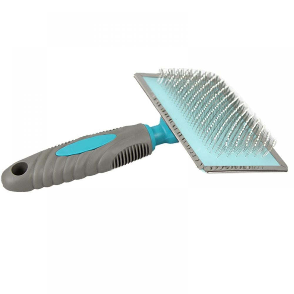 Round head Fdit Pet Slicker Brush Hair Comb Stainless Steel Pin Grooming Tool with No-Slip Grip Handle for Dogs Cats Long & Short Hair