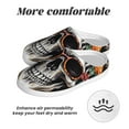 thumbnail image 6 of Disketp Flower Horn Skull A Women's Men's Slippers Plush Slip-On House Slipper for Winter Indoor Soft Cushion Non-slip Fluffy Slides Slippers-8, 6 of 7