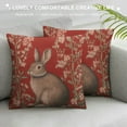 thumbnail image 3 of Patifu Charlotte Home Furnishings Couch Pillow Covers   Tapestry Throw Pillow Cover for Living Room Medieval Rabbit Decorative French Country Sofa Pillow Covers Soft Jacquard Woven 24x24in, 3 of 5