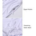 thumbnail image 3 of Zehisen Men's Athletic Workout Shorts with Zipper Pockets Gym Quick Dry Mesh Tennis Shorts White L, 3 of 6