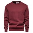 thumbnail image 1 of AIOPESON Plus, sudaderas empalmadas de terciopelo para hombre, jerséis informales básicos de Color sólido, Sudadera con capucha para hombre, nueva sudadera de Otoño Invierno para hombre AIOPESON Sudadera con capucha de algodón y poliéster, 1 of 7