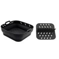 thumbnail image 2 of YAOMOBB Accessoire de Friteuse en Silicone de Qualité Alimentaire Panier de Friteuse Réutilisable Pliable avec Répartition Uniforme de la Chaleur et Tapis de Séparation en Silicone, 2 of 6