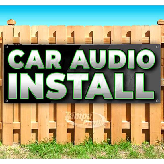 Car Audio Install 13 oz Vinyl Banner With Metal Grommets