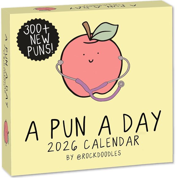 Calendario diario desprendible Rockdoodles 2026 de juegos de palabras