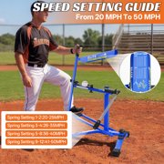 FITPLAY 50 MPH Manual Baseball Pitching Machine