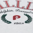thumbnail image 7 of Women's Mitchell & Ness Heather Gray Philadelphia Phillies Cropped Toggle Pullover Sweatshirt, 7 of 7