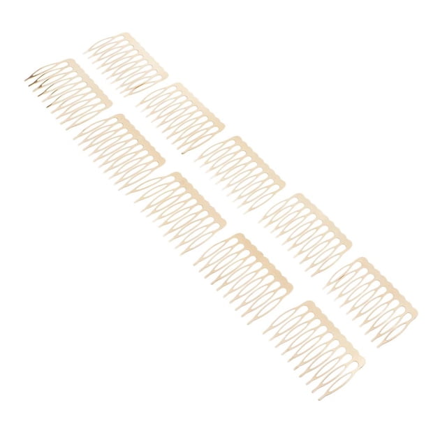 Paquete s De Artesanal s terales Fabricación Accesorio Para El Cabello DIY - dorado Gloria Peine de pelo en blanco