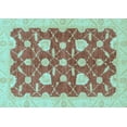 thumbnail image 1 of Ahgly Company Indoor Rectangle Abstract Light Blue Modern Area Rugs, 5' x 7', 1 of 4
