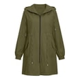 thumbnail image 6 of Xaqiouau Womens Waterproof Rain Jacket Hooded Lightweight Raincoat Casual Windbreaker Long Outdoor Coat With Pockets, 6 of 8
