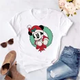 thumbnail image 1 of Camiseta Kawaii con estampado de letras de Mickey para mujer, camiseta de Navidad para mujer, camisetas informales de manga corta, ropa, 1 of 5