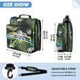 thumbnail image 3 of Black Palm Fronds Printed Zipper Binder with Handle&Shoulder Strap 2 inch 3 Ring 500+300 Sheet Capacity File Folder Organizer, 3 of 8
