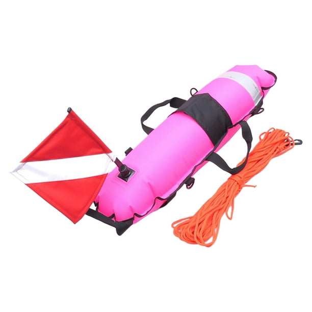Freediving Buoy Float Inflatable Float Training for Spearfishing Free  Diving Pink