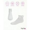 thumbnail image 6 of MeMoi Dual Flower Cotton Blend Anklet Sock - Girls - Female, 2, White, 6 of 9
