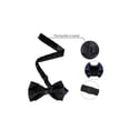 thumbnail image 3 of INSPIRE CHIC Corbatas de moño preatadas para hombres en color sólido, cuello, fiesta de bodas, esmoquin, color azul marino, talla única, 3 of 5