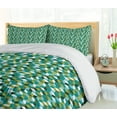 thumbnail image 5 of Ambesonne Abstract Duvet Cover Sets, Modern Colored Cubes, 2-Queen, Teal Hunter Green, 5 of 7