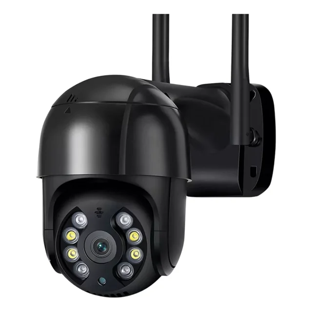 Cámara De Videovigilancia 4mp Ultra Hd Ptz Para Exteriores Color Negro Hamrolte A8H-4MP-US
