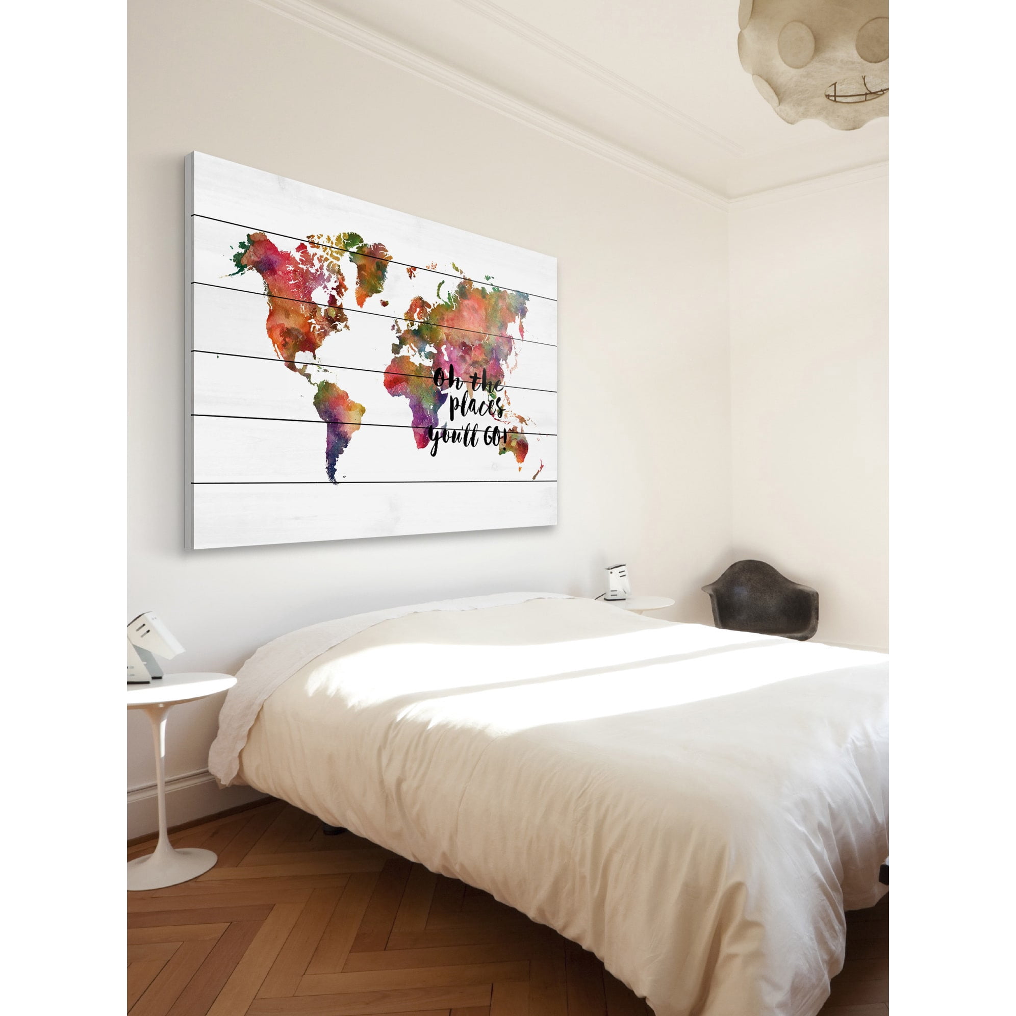 Marmont Hill "The Places You'll Go" by Dani Jay Painting Print on White Wood