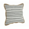 thumbnail image 4 of LR Home Ringo Set of 2 Gray/White 18" x 18" Jute Bordered Striped Cotton Blend Adult Decorative Throw Pillow Set, 4 of 4