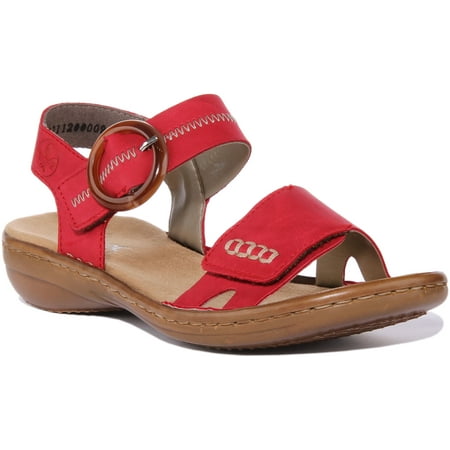 

Rieker 608Z3-33 Women s Synthetic Sandal With Buckle In Red Size 8