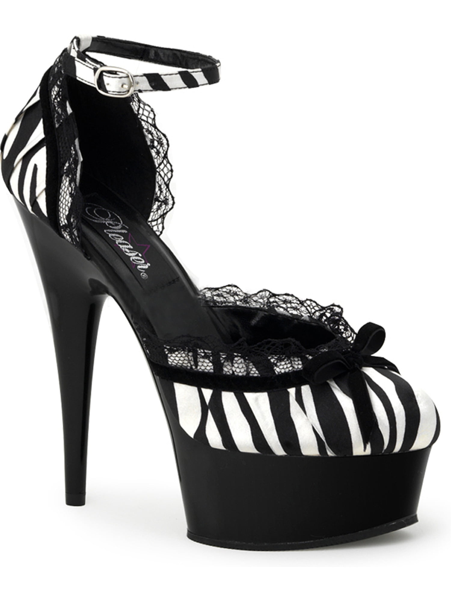 zebra high heels shoes