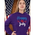 thumbnail image 2 of Happy 4Th July Garland Hoodie Women -Image by Shutterstock, Female Large, 2 of 4